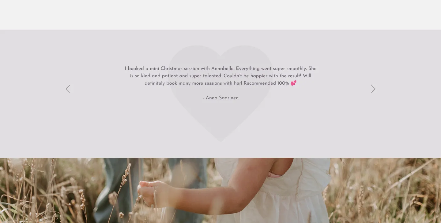 Client testimonials carousel
