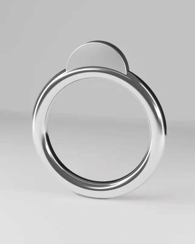 Half-moon signet ring