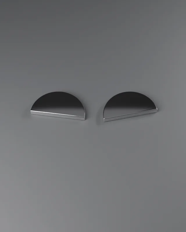 Half-moon studs on slate