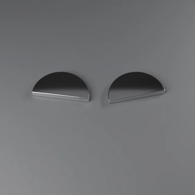 Halv half-moon stud earrings
