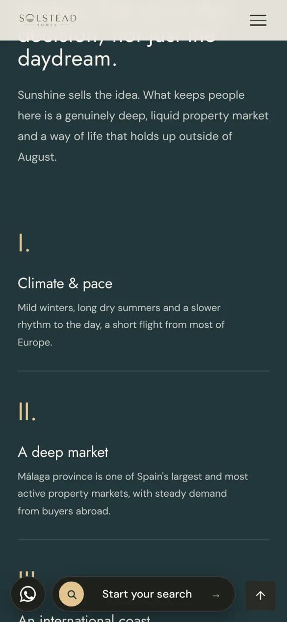 Why the coast section on mobile